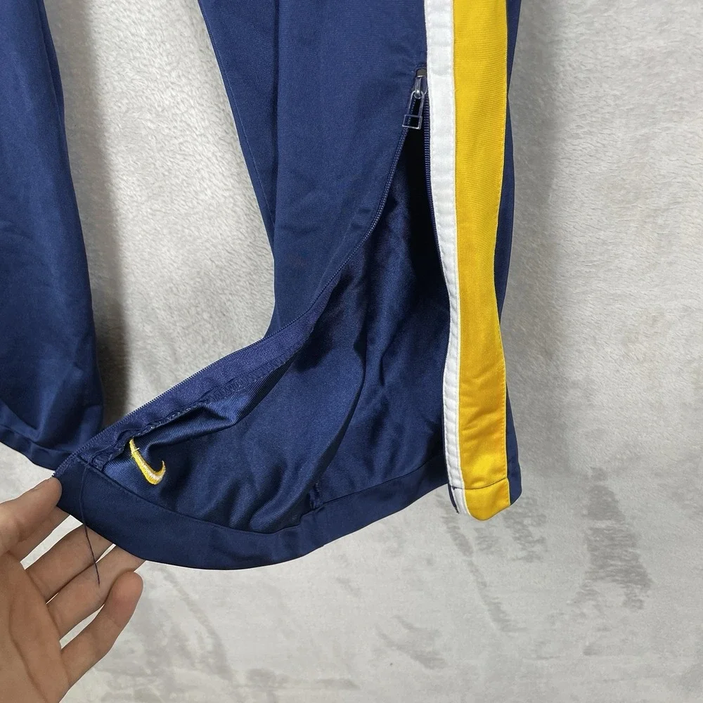 Vtg Y2K Nike Dazzle Track Pants Womens Large Dance Logo Zip Basketball Drawstrin